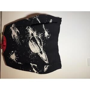 Shein Kids Galaxy Space‎ Planet Knit Sweater Black White Youth Size 11Y Crewneck